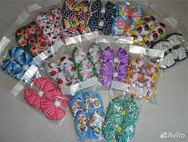 Бантики на резиночках(ручная работа)