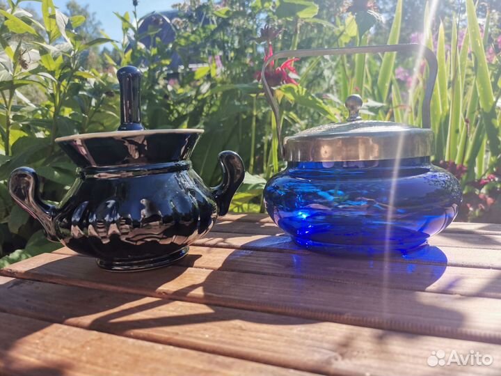 Сахарницы стекло фарфор СССР