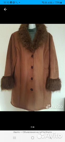 Дублёнка из экозамши и меха бренда yoors Германия