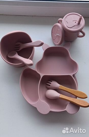 Силиконовая детская посуда