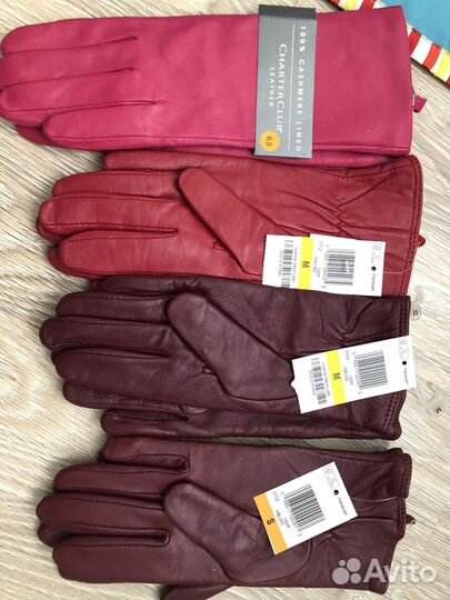 Перчатки женские кожаные новые