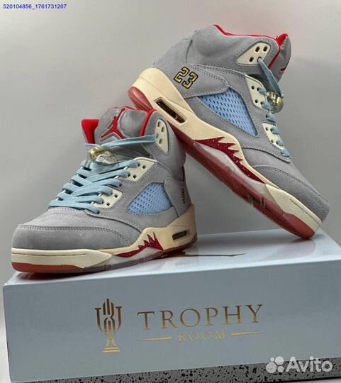 Кроссовки Nike Air Jordan 5 Retro Grey (Арт.28099)