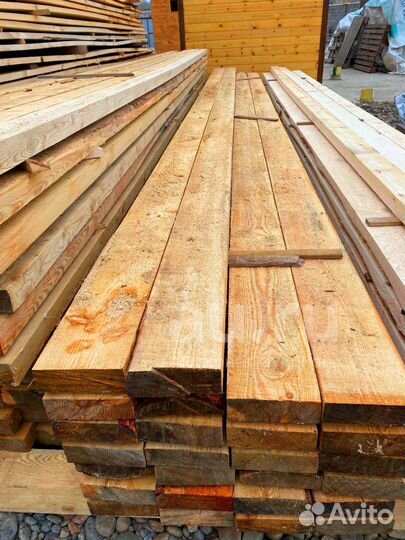 Доска обычная, лиственница, 40х100х6000мм, опт