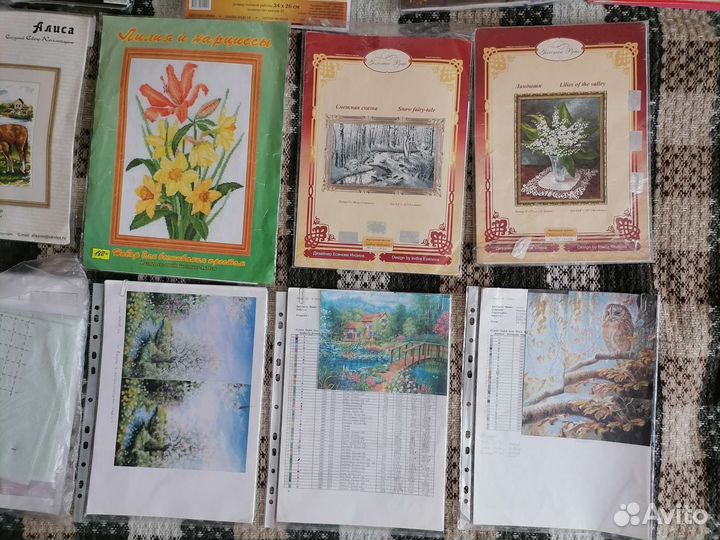 Наборы и схемы вышивки крестом, канва