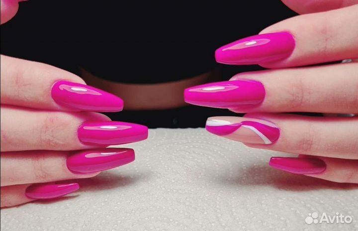 Маникюр гель лак наращивание ногтей