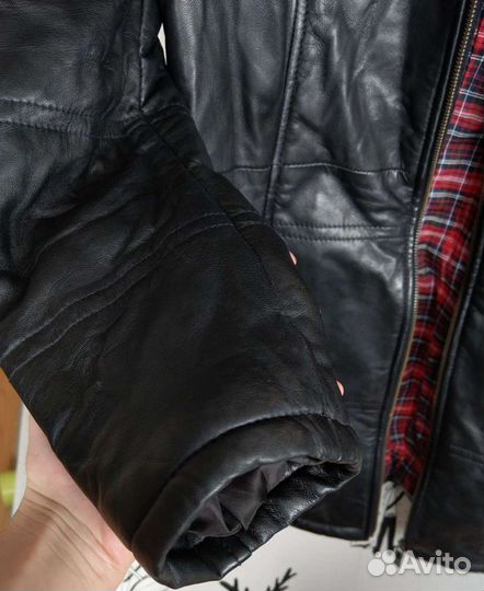 Куртка кожаная женская демисезон, 42-44, S