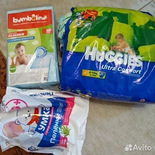 Памперсы детские 4 huggies пеленки впитывающие