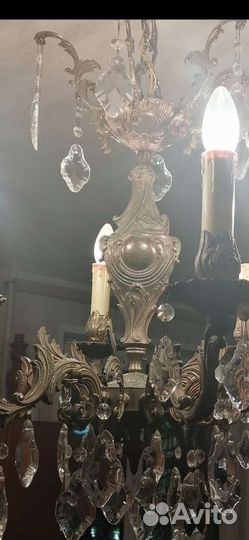 Хрустальная люстра СССР винтажная