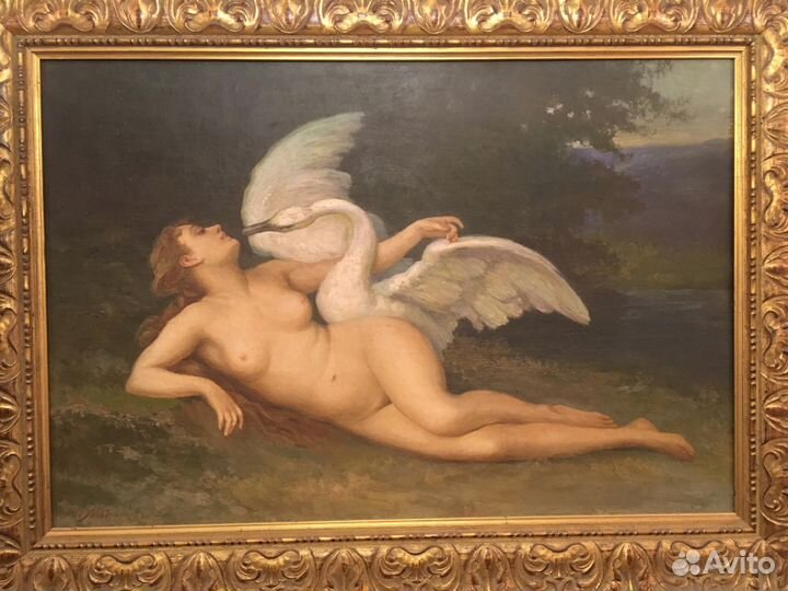 Европа, 19-й век,50х70 холст,масло,есть подпись