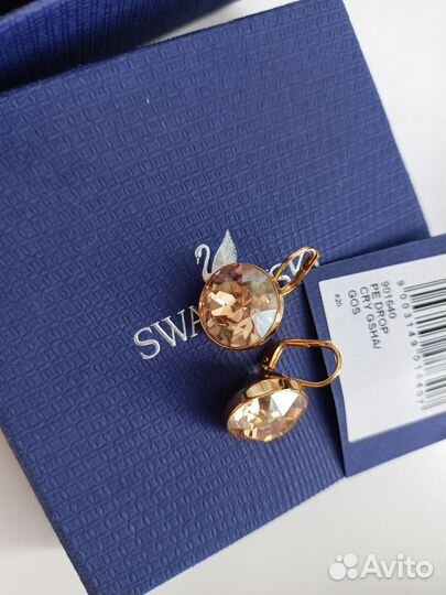 Swarovski серьги Белла медовый.Бронь для Марины