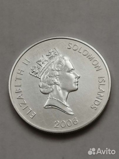 Соломоновы о-ва 25 долларов / год Собаки / серебро