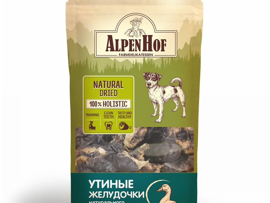 AlpenHof лакомство Утиные желудочки для собак