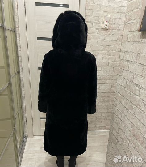 Шуба мутоновая с норкой