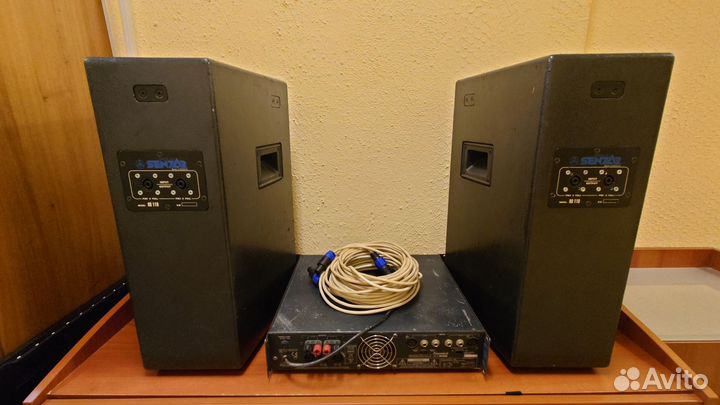 Концертная акустика, колонки senzar + усилитель