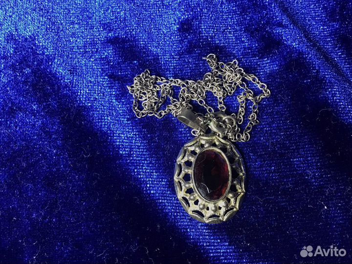 Кулон серебро винтаж или старше, камень натуральны