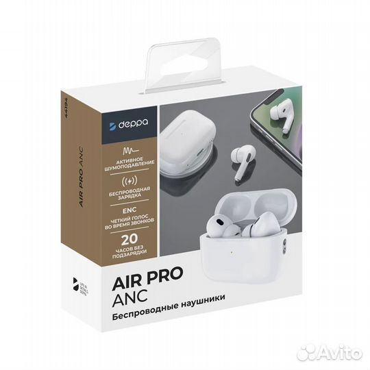 Беспроводные наушники Deppa Air Pro ANC