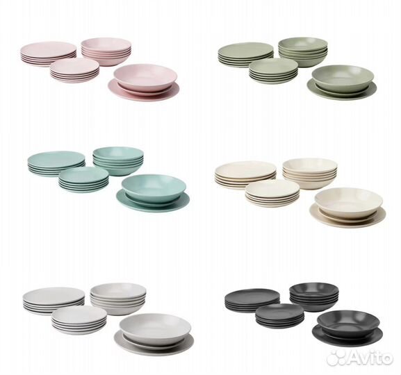 Набор столовой посуды IKEA Фэргклар