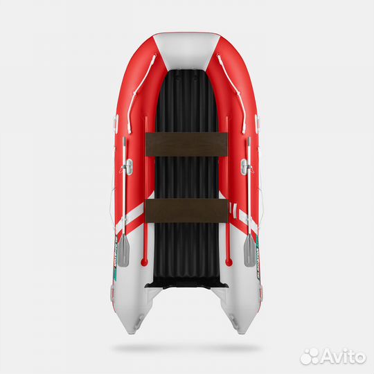 Лодка пвх Gladiator E380S (Красно-белый)