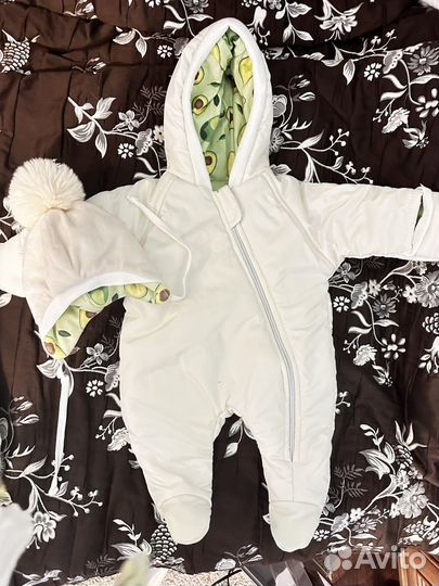 Зимний комплект с конвертом для новорожденного