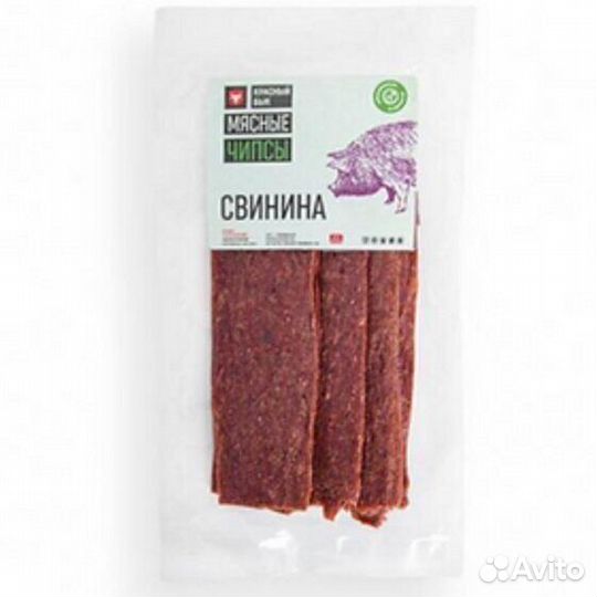 Опт - Мясные чипсы Красный Бык из Свинины 100г