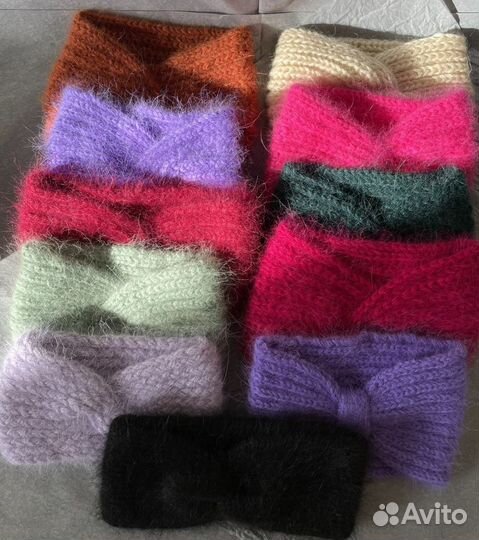 Повязка на голову вязаная