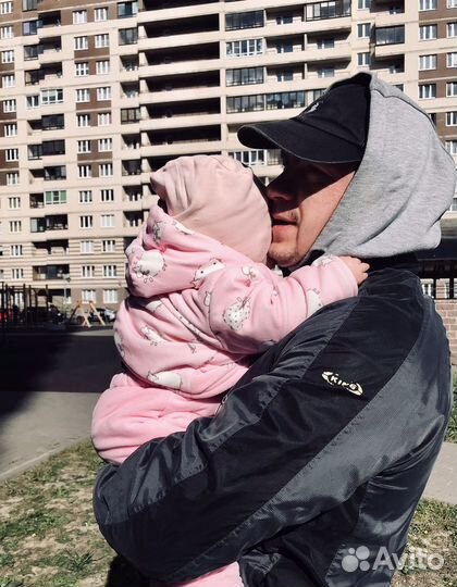 Теплый мягкий костюм для девочки 6-9 месяцев