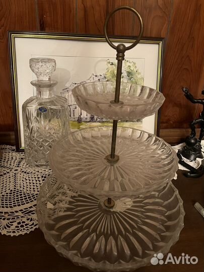 Ваза для фруктов хрусталь и графины Богемия