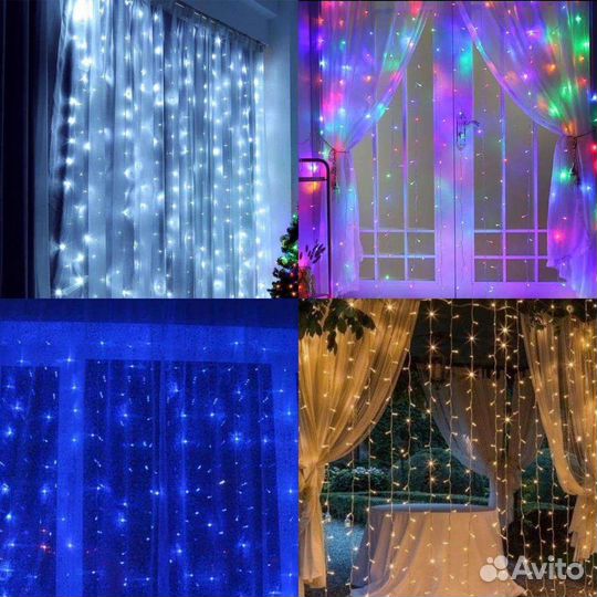 Гирлянды-шторы