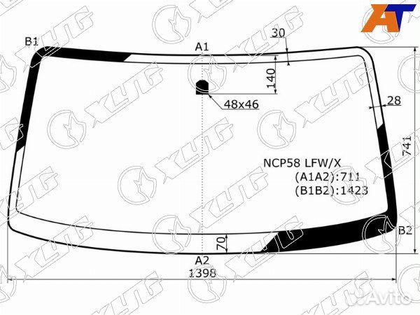 Стекло лобовое toyota probox