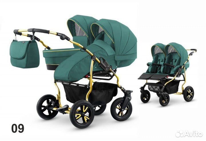 Коляска для двойни или погодок mikado, tween S-S