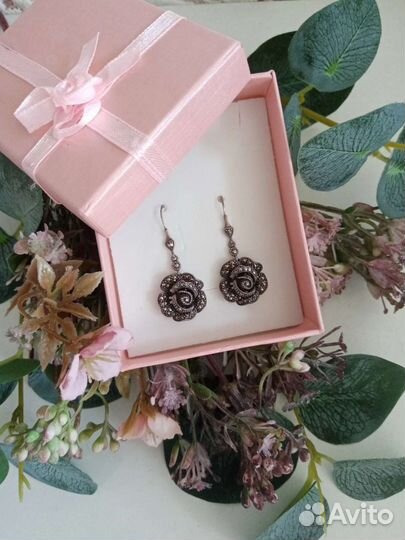 Серебряные серьги винтаж
