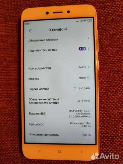 Телефон Xiaomi redmi 4x