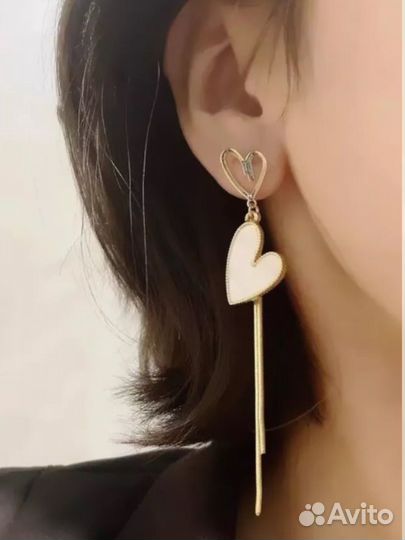 Серьги-сердечки