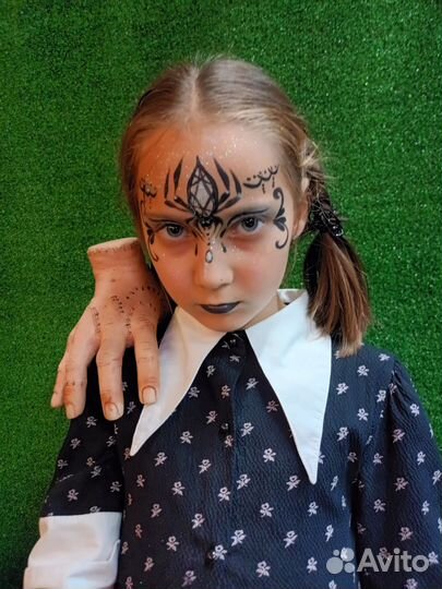 Грим и блеск-тату, быстрые прически на хэллоуин