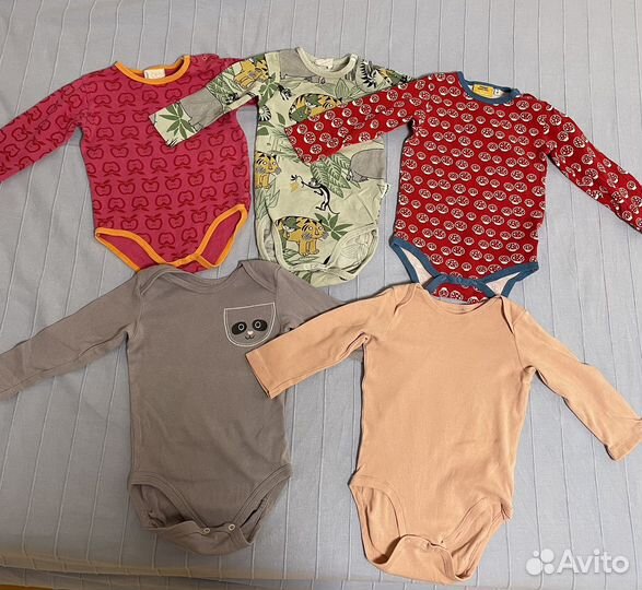 Набор боди с длинным рукавом 74-80