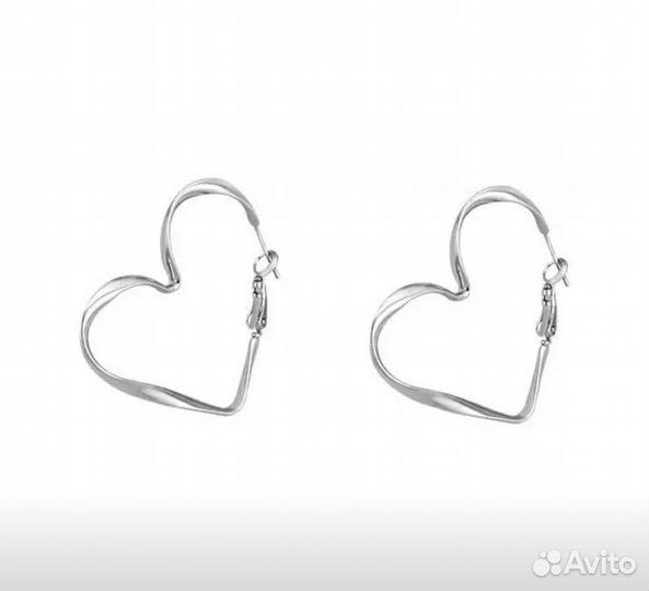 Серьги сердечки