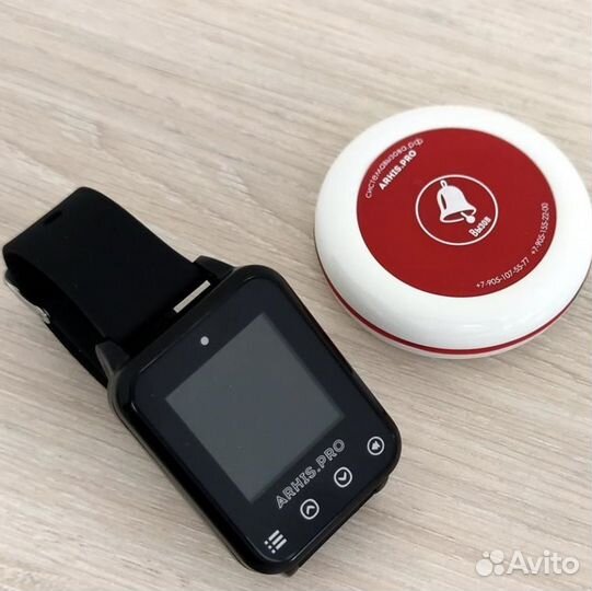 Кнопка вызова персонала или официанта с часами