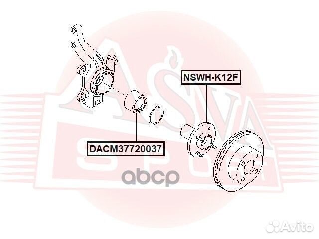 Ступица колеса перед прав/лев nswhk12F asva