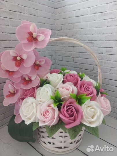 Букет из мыльных цветов