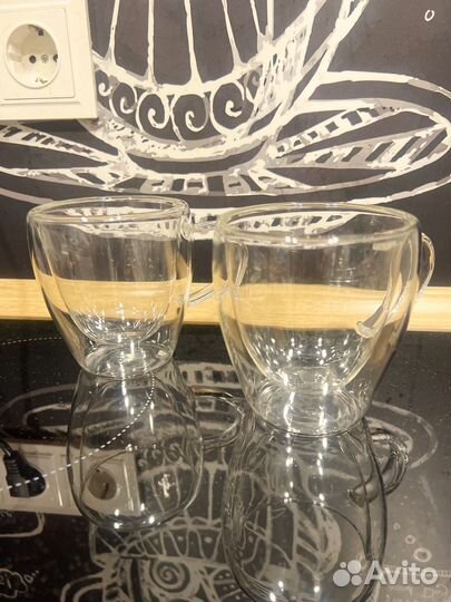 Чайная пара с двоиным стеклом