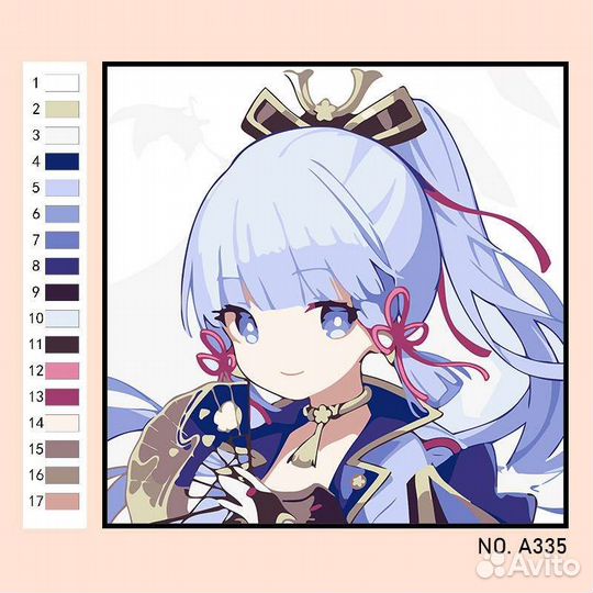 Картина по номерам с героями Genshin Impact