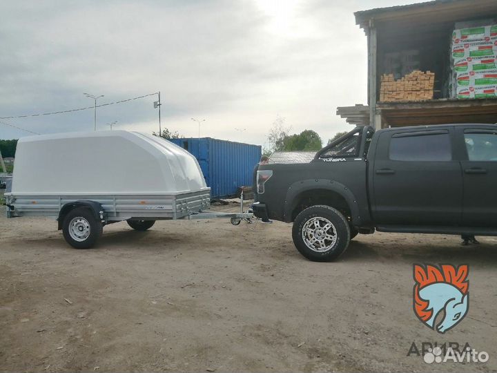 Прицеп 18.022 с крышкой из пластика Н1500мм