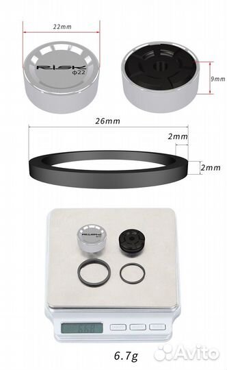 Поршни Risk RT128 для тормозов Shimano