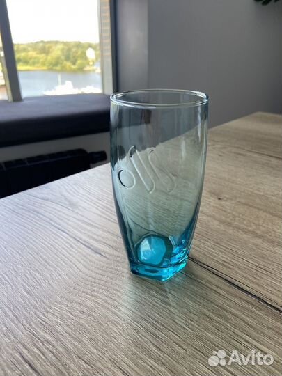Стакан вкусно и точка голубой (бирюзовый)
