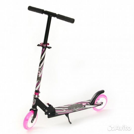 Самокат подростковый складной connect plus розовый