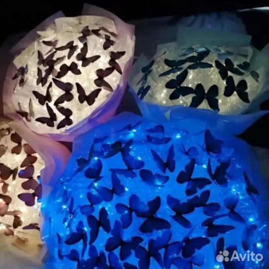 Букет из бабочек,светящийся букет