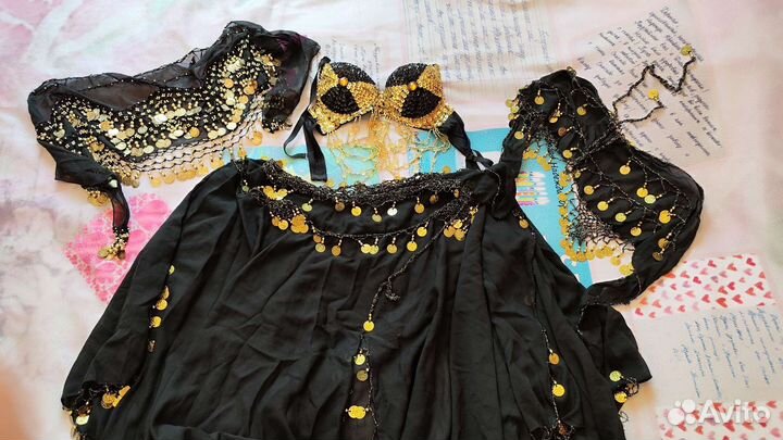 Костюм для восточных танцев черный