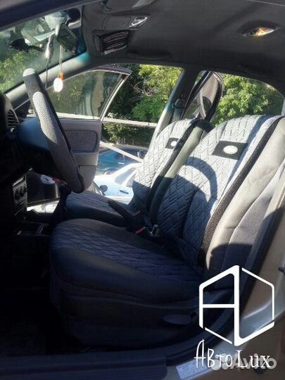 Авточехлы Avtoprofi из экокожи Kia Spectra