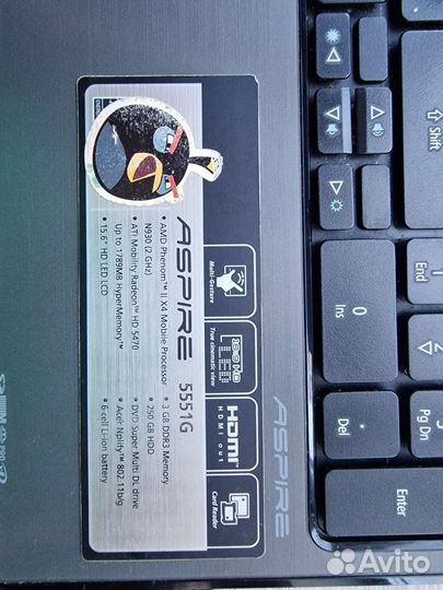 Ноутбук acer aspire 5551G + ssd 240