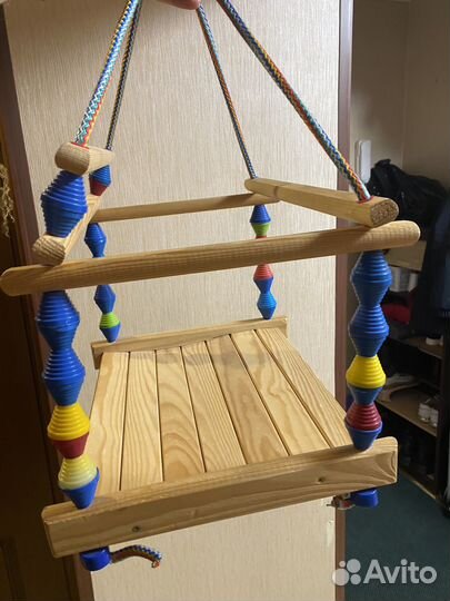 Детские качели деревянные